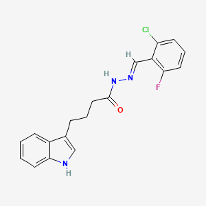 N'-[(E)-(2-chloro-6-fluorophenyl)methylidene]-4-(1H-indol-3-yl)butanehydrazide