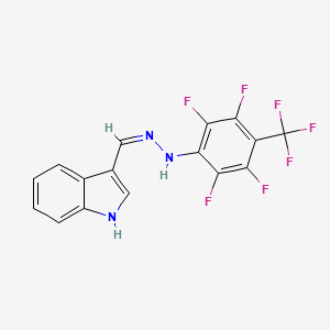 3-[(Z)-{2-[2,3,5,6-tetrafluoro-4-(trifluoromethyl)phenyl]hydrazinylidene}methyl]-1H-indole