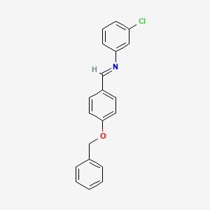 N-{(E)-[4-(benzyloxy)phenyl]methylidene}-3-chloroaniline