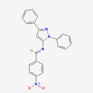 N-[(E)-(4-nitrophenyl)methylidene]-1,3-diphenyl-1H-pyrazol-5-amine