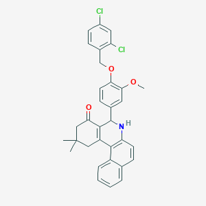 5-{4-[(2,4-dichlorobenzyl)oxy]-3-methoxyphenyl}-2,2-dimethyl-2,3,5,6-tetrahydrobenzo[a]phenanthridin-4(1H)-one