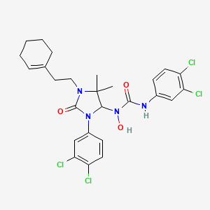 1-{1-[2-(Cyclohex-1-en-1-yl)ethyl]-3-(3,4-dichlorophenyl)-5,5-dimethyl-2-oxoimidazolidin-4-yl}-3-(3,4-dichlorophenyl)-1-hydroxyurea