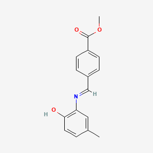 methyl 4-{(E)-[(2-hydroxy-5-methylphenyl)imino]methyl}benzoate