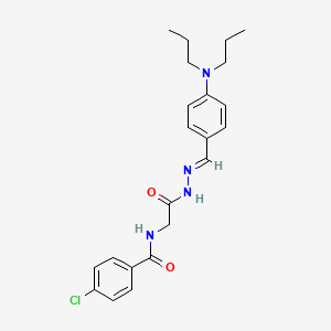 4-Chloro-N-({N'-[(E)-[4-(dipropylamino)phenyl]methylidene]hydrazinecarbonyl}methyl)benzamide