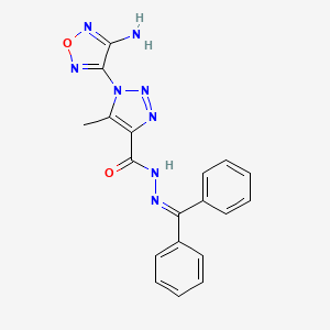 1-(4-amino-1,2,5-oxadiazol-3-yl)-N'-(diphenylmethylidene)-5-methyl-1H-1,2,3-triazole-4-carbohydrazide