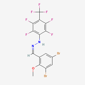 (1Z)-1-(3,5-dibromo-2-methoxybenzylidene)-2-[2,3,5,6-tetrafluoro-4-(trifluoromethyl)phenyl]hydrazine