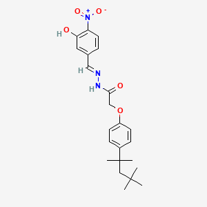 N'-[(E)-(3-hydroxy-4-nitrophenyl)methylidene]-2-[4-(2,4,4-trimethylpentan-2-yl)phenoxy]acetohydrazide