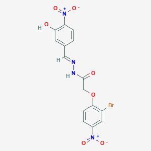 2-(2-bromo-4-nitrophenoxy)-N'-[(E)-(3-hydroxy-4-nitrophenyl)methylidene]acetohydrazide