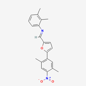 N-{(E)-[5-(2,5-dimethyl-4-nitrophenyl)furan-2-yl]methylidene}-2,3-dimethylaniline