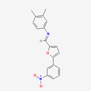 3,4-dimethyl-N-{(E)-[5-(3-nitrophenyl)furan-2-yl]methylidene}aniline