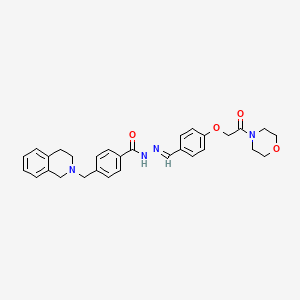 4-(3,4-dihydroisoquinolin-2(1H)-ylmethyl)-N'-[(E)-{4-[2-(morpholin-4-yl)-2-oxoethoxy]phenyl}methylidene]benzohydrazide