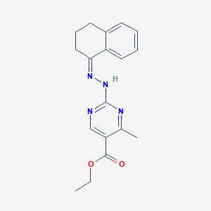 ethyl 2-[(2Z)-2-(3,4-dihydronaphthalen-1(2H)-ylidene)hydrazinyl]-4-methylpyrimidine-5-carboxylate