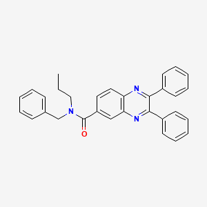 molecular formula C31H27N3O B11539793 N-benzyl-2,3-diphenyl-N-propylquinoxaline-6-carboxamide 