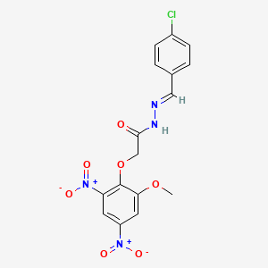 N'-[(E)-(4-chlorophenyl)methylidene]-2-(2-methoxy-4,6-dinitrophenoxy)acetohydrazide