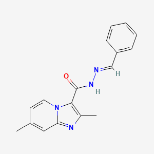 2,7-dimethyl-N'-[(E)-phenylmethylidene]imidazo[1,2-a]pyridine-3-carbohydrazide