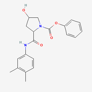 molecular formula C20H22N2O4 B11540040 Phenyl 2-[(3,4-dimethylphenyl)carbamoyl]-4-hydroxypyrrolidine-1-carboxylate 