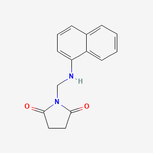 molecular formula C15H14N2O2 B11540175 1-[(Naphthalen-1-ylamino)methyl]pyrrolidine-2,5-dione 