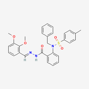 molecular formula C30H29N3O5S B11540239 N-benzyl-N-(2-{[(2E)-2-(2,3-dimethoxybenzylidene)hydrazinyl]carbonyl}phenyl)-4-methylbenzenesulfonamide 