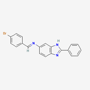 N-[(E)-(4-bromophenyl)methylidene]-2-phenyl-1H-benzimidazol-5-amine