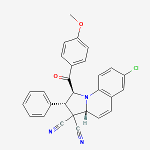 (1S,2S,3aR)-7-chloro-1-[(4-methoxyphenyl)carbonyl]-2-phenyl-1,2-dihydropyrrolo[1,2-a]quinoline-3,3(3aH)-dicarbonitrile