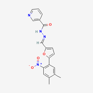 N'-[(E)-[5-(4,5-Dimethyl-2-nitrophenyl)furan-2-YL]methylidene]pyridine-3-carbohydrazide