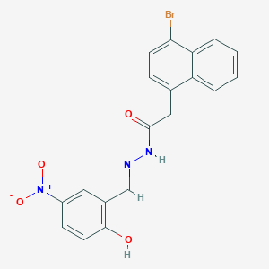 2-(4-bromonaphthalen-1-yl)-N'-[(E)-(2-hydroxy-5-nitrophenyl)methylidene]acetohydrazide