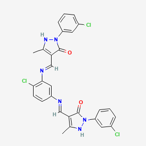 4,4'-[(4-chlorobenzene-1,3-diyl)bis(iminomethylylidene)]bis[2-(3-chlorophenyl)-5-methyl-2,4-dihydro-3H-pyrazol-3-one]