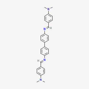 molecular formula C30H30N4 B11540377 Bis(p-dimethylaminobenzylidene)benzidine CAS No. 6001-51-0