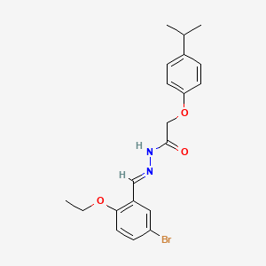 molecular formula C20H23BrN2O3 B11540388 N'-[(E)-(5-bromo-2-ethoxyphenyl)methylidene]-2-[4-(propan-2-yl)phenoxy]acetohydrazide 