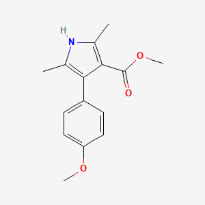 molecular formula C15H17NO3 B11540429 methyl 4-(4-methoxyphenyl)-2,5-dimethyl-1H-pyrrole-3-carboxylate 