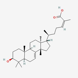 molecular formula C30H48O3 B1154044 (Z,6S)-6-[(3S,5R,9R,10R,13S,14S,17S)-3-羟基-4,4,10,13,14-戊甲基-2,3,5,6,9,11,12,15,16,17-十氢-1H-环戊并[a]菲并蒽-17-基]-2-甲基庚-2-烯酸 CAS No. 472-30-0