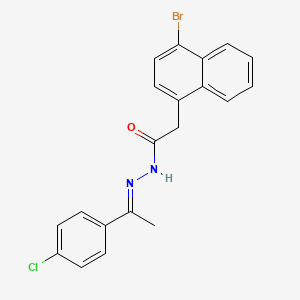 molecular formula C20H16BrClN2O B11540454 2-(4-bromonaphthalen-1-yl)-N'-[(1E)-1-(4-chlorophenyl)ethylidene]acetohydrazide 