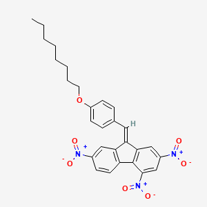 molecular formula C28H27N3O7 B11540479 (9E)-2,4,7-trinitro-9-[4-(octyloxy)benzylidene]-9H-fluorene 