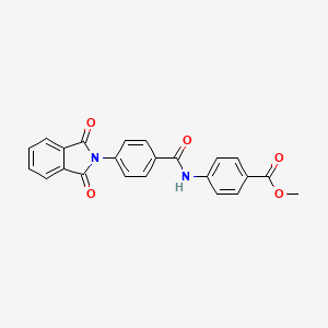 molecular formula C23H16N2O5 B11540492 methyl 4-{[4-(1,3-dioxo-1,3-dihydro-2H-isoindol-2-yl)benzoyl]amino}benzoate 