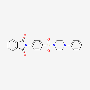 molecular formula C24H21N3O4S B11540591 2-[4-(4-Phenyl-piperazine-1-sulfonyl)-phenyl]-isoindole-1,3-dione 