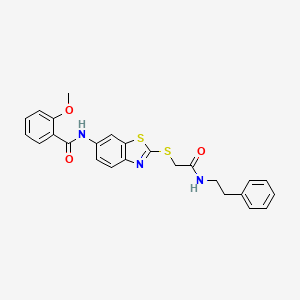 2-methoxy-N-[2-({2-oxo-2-[(2-phenylethyl)amino]ethyl}sulfanyl)-1,3-benzothiazol-6-yl]benzamide