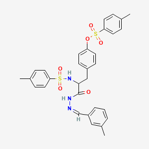 4-[2-(4-Methylbenzenesulfonamido)-2-{N'-[(Z)-(3-methylphenyl)methylidene]hydrazinecarbonyl}ethyl]phenyl 4-methylbenzene-1-sulfonate