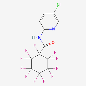 molecular formula C12H4ClF11N2O B11540746 N-(5-chloropyridin-2-yl)-1,2,2,3,3,4,4,5,5,6,6-undecafluorocyclohexane-1-carboxamide CAS No. 292870-20-3