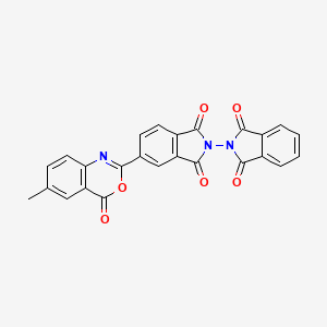 molecular formula C25H13N3O6 B11540770 5-(6-methyl-4-oxo-4H-3,1-benzoxazin-2-yl)-2,2'-biisoindole-1,1',3,3'-tetrone 