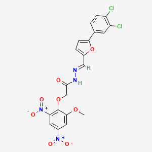 N'-[(E)-[5-(3,4-Dichlorophenyl)furan-2-YL]methylidene]-2-(2-methoxy-4,6-dinitrophenoxy)acetohydrazide