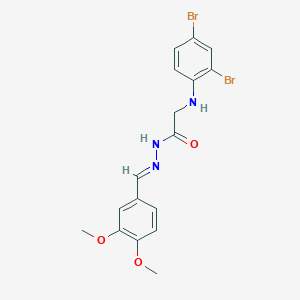 2-[(2,4-Dibromophenyl)amino]-N'-[(E)-(3,4-dimethoxyphenyl)methylidene]acetohydrazide