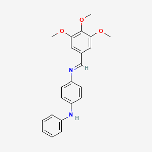 N-phenyl-N'-[(E)-(3,4,5-trimethoxyphenyl)methylidene]benzene-1,4-diamine