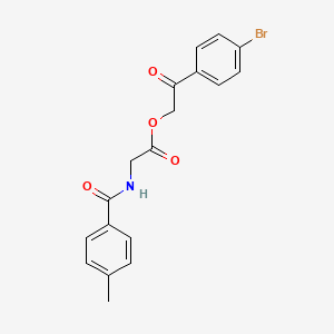 2-(4-Bromophenyl)-2-oxoethyl 2-[(4-methylphenyl)formamido]acetate