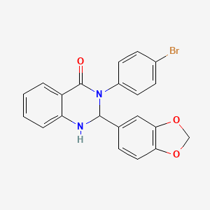 2-(1,3-benzodioxol-5-yl)-3-(4-bromophenyl)-2,3-dihydroquinazolin-4(1H)-one