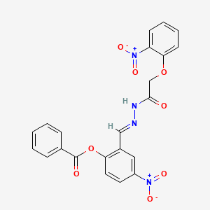 4-nitro-2-[(E)-{2-[(2-nitrophenoxy)acetyl]hydrazinylidene}methyl]phenyl benzoate