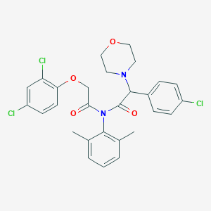 2-(4-chlorophenyl)-N-[(2,4-dichlorophenoxy)acetyl]-N-(2,6-dimethylphenyl)-2-(morpholin-4-yl)acetamide