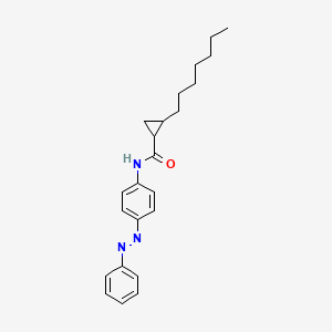 2-heptyl-N-{4-[(E)-phenyldiazenyl]phenyl}cyclopropanecarboxamide