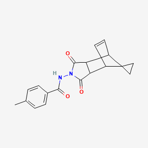 N-(1,3-dioxo-1,3,3a,4,7,7a-hexahydro-2H-spiro[2-aza-4,7-methanoisoindole-8,1'-cyclopropan]-2-yl)-4-methylbenzamide