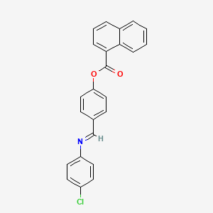 4-{(E)-[(4-chlorophenyl)imino]methyl}phenyl naphthalene-1-carboxylate