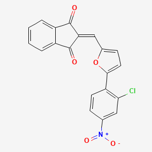 2-{[5-(2-chloro-4-nitrophenyl)furan-2-yl]methylidene}-1H-indene-1,3(2H)-dione